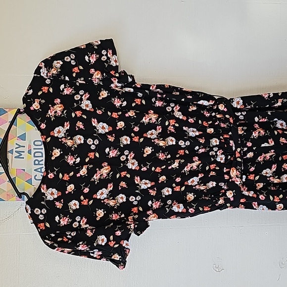 Kingston Grey Women's Romper Floral Shortsleeve Size XSmall - Picture 6 of 10